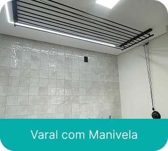 varal com manivela